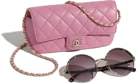 chanel sunglass cases|chanel glasses case with chain.